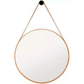 Espelho Redondo Decorativo Adnet Supenso de Parede 60cm 50cm 40cm 30cm 25cm Com Alça + Pino