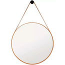 Espelho Redondo Decorativo Adnet Supenso de Parede 60cm 50cm 40cm 30cm 25cm Com Alça + Pino