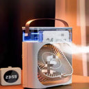 Mini Ventilador E Umidificador Portátil USB Led Com Reservatório E Alça