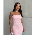 Vestido Midi Tomara que Caia Canelado - Elegância e Conforto em um Único Vestido! TECIDO ANARRUGA!