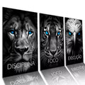 Quadro Decorativo Disciplina Foco Execução kit 3 peças
