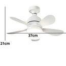 Ventilador de teto Com Luz para Pequenos Espaços (6 Hélices) Controle Remoto Bivolt LED 110V-220V