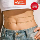 Corrente De Barriga De Cristal Boêmia Feminina Em Camadas Joias Corporais Verão Praia Cintura Presente