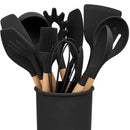 Kit Utensílios de Cozinha Silicone 12 Peças Completo Antiaderente Resistente
