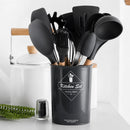 Kit Utensílios de Cozinha Silicone 12 Peças Completo Antiaderente Resistente