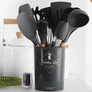 Kit Utensílios de Cozinha Silicone 12 Peças Completo Antiaderente Resistente