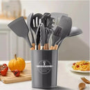 Kit Utensílios de Cozinha Silicone 12 Peças Completo Antiaderente Resistente