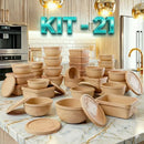 KIT 21 POTES VARIADOS PARA COZINHA